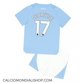 Maglie da calcio Manchester City Kevin De Bruyne #17 Prima Maglia Bambino 2023-24 Manica Corta (+ Pantaloni corti)